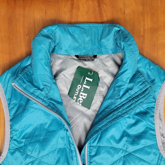 NWT L.L. Bean Blue Pine Ascent Primaloft Packaway Vest - MP - Picture 8 of 12